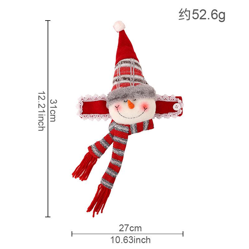 Christmas Curtain Hooks Cartoon Figurine Decorations Hotel Restaurant Decor Doll Clips Creative Window Display Ornaments