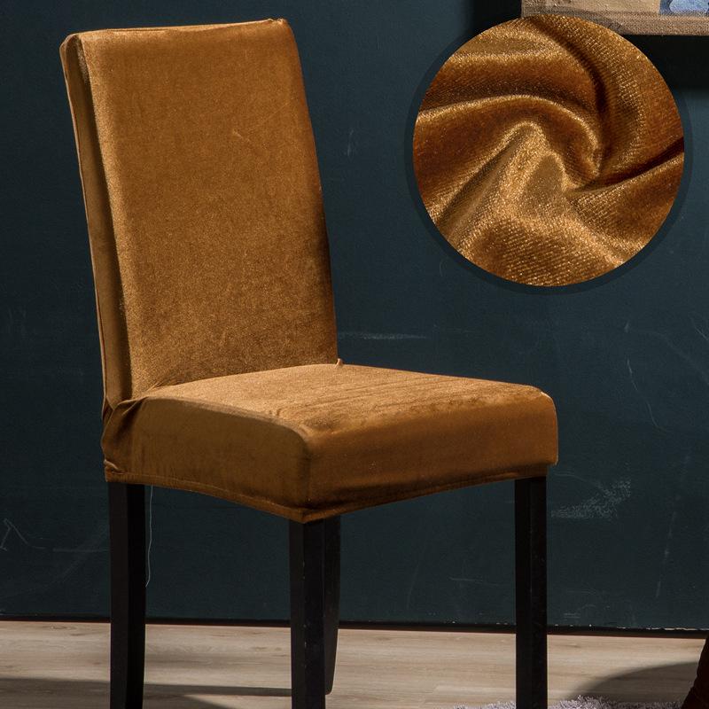 1 шт. в наличии утолщенный эластичный чехол для обеденного стула, для ресторана, чехол для стула из бархата Silver Fox, эластичный чехол для стола и стула