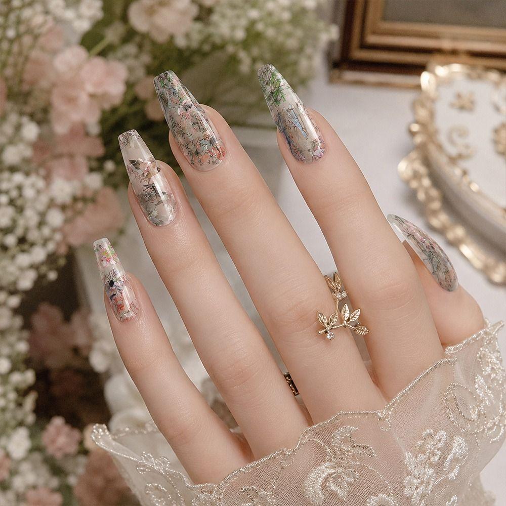Stripe Pattern Nail Stickers Leopard Print Transfer Paper Nail Decorations Manicure DIY