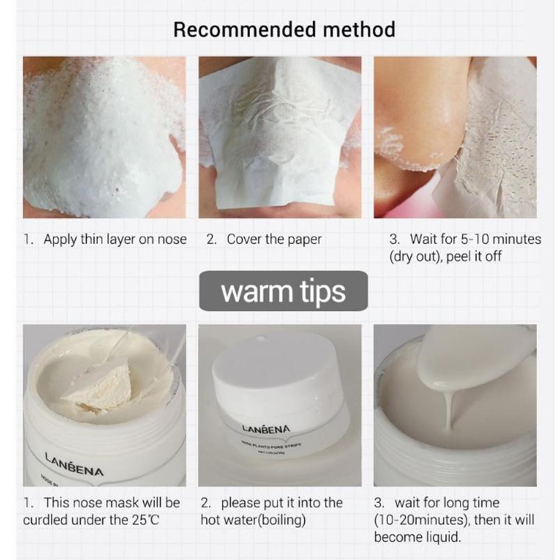 LANBENA Маска-пилинг 30 г + 60 полосок от черных точек