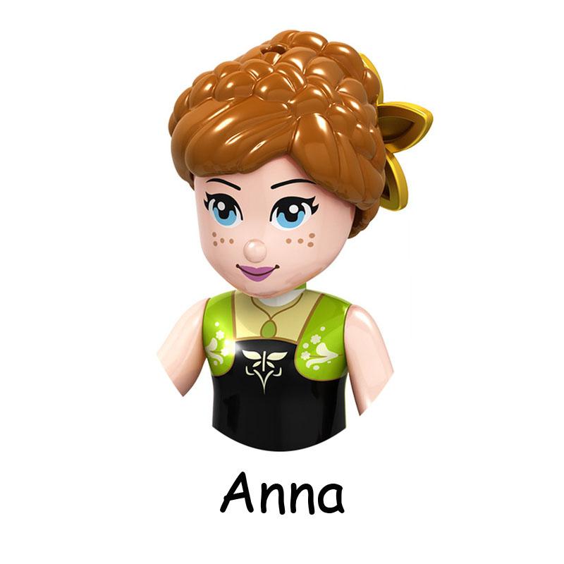 Нетоксичные сказочные принцессы дети Белль Чудовище Золушка Анна Оливия Модель Фигурка Блоки Конструктор Строительные Кирпичики Игрушки Для Детей