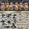 Building Blocks Ghost Military Minifigures Fully Armed SWAT Boys Assemble Heavy Weapons Toys