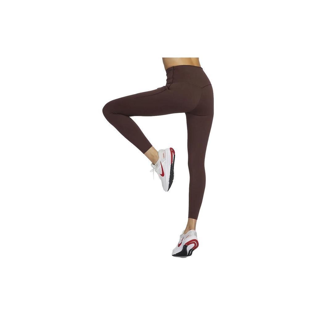 Nike Go Unleashed Series Solid High-Waisted Slim Fit Casual Cropped Sports Pants Women Pants Earth-Brown FB8849-227