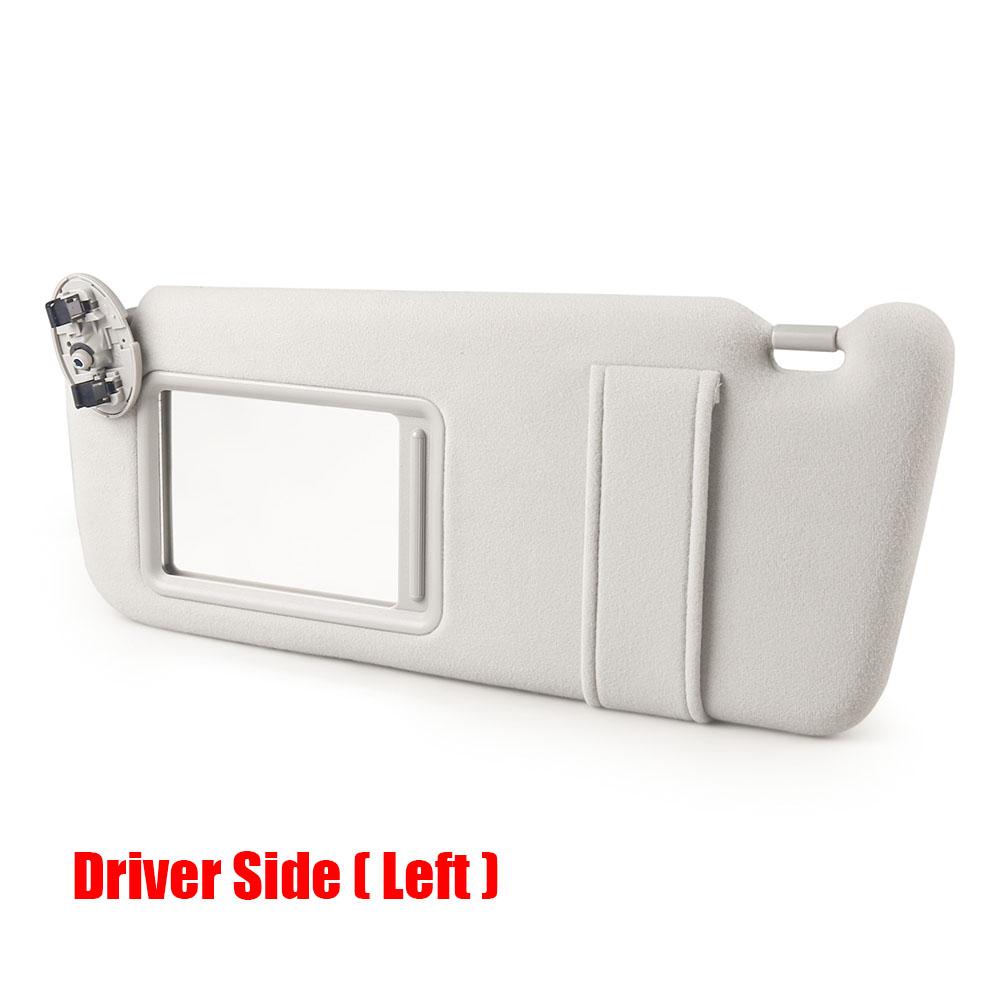 74310-06750-E0, 74320-06780-B0 Gray Sun Visor Left Driver and Right Passenger Side for Toyota Camry 07-11 With Mirror No Light