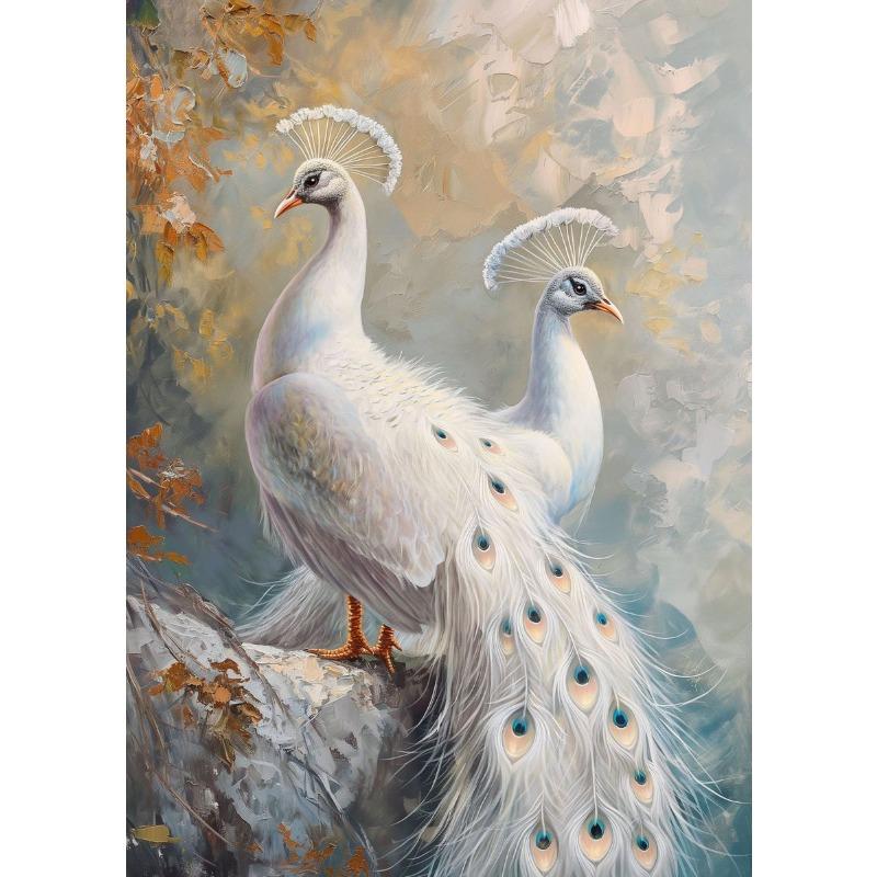 Sakura Fox Penguin Owl Eagle Raccoon Flamingo Poster Print Animal Canvas Painting for Living Room Home Decor