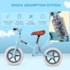 12" Kids Balance Bike No Pedal Bicycle EVA Tire Adjustable Seat Toddler Training Bike W/ Shock Absorber 2 - 5 Years Gift for Boys Girls Blue