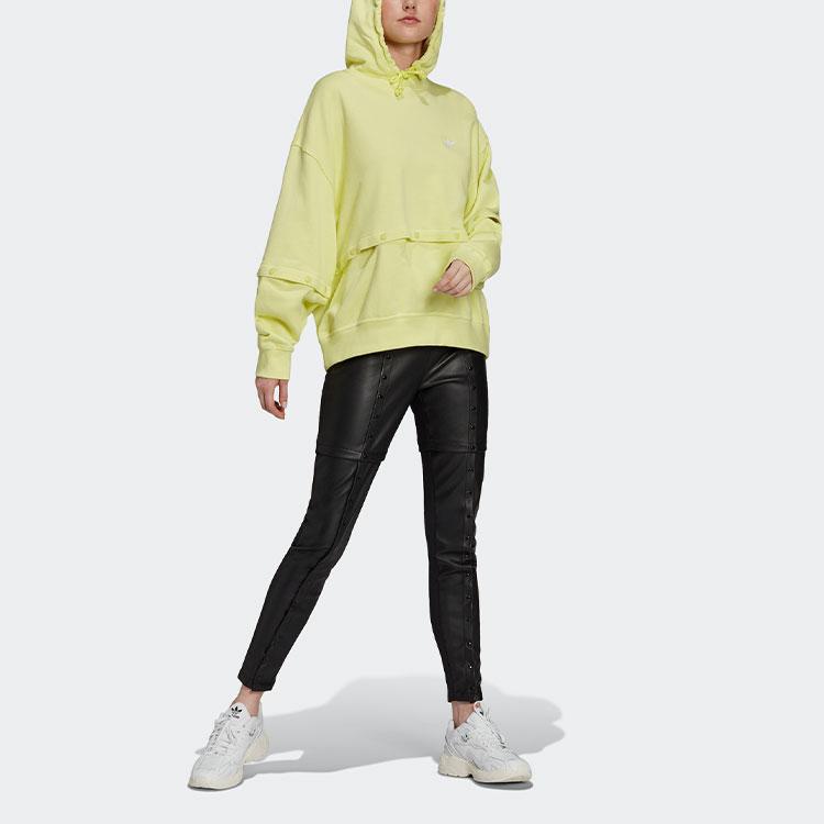 adidas Спортивный худи Originals Trefoil с капюшоном, свитшот с длинным рукавом, женский свитшот, лимонно-желтый HC5435