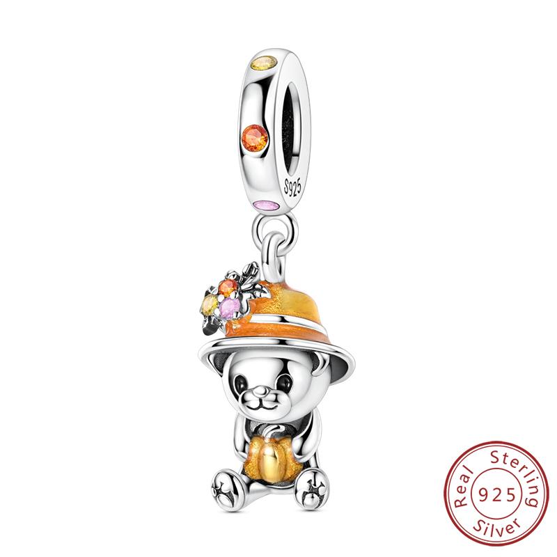 Оригинальные медные шармы, бусины, подвески, кленовый лист, белка, бабочка, кошка, бусины, подходят для браслетов, женское ювелирное украшение, аксессуар