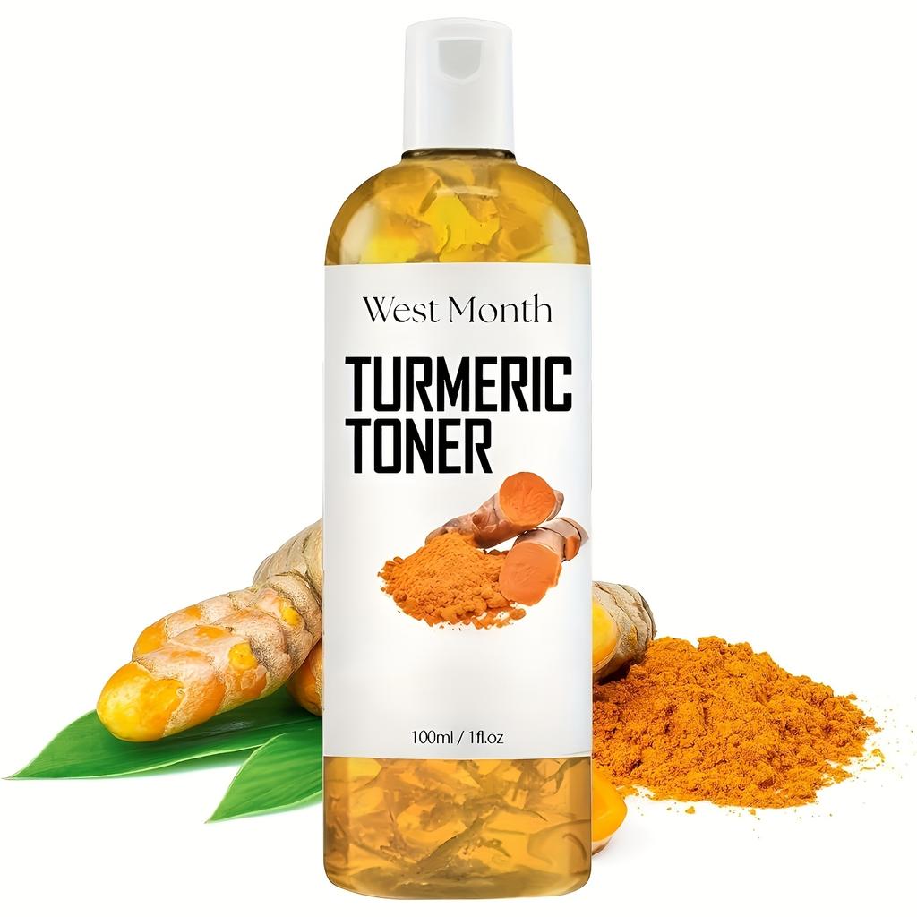 Turmeric Brightening Toner, Moisturizing Hydrating Toner, Collagen and Mint Leaf Extract, Facial Skincare 100ml