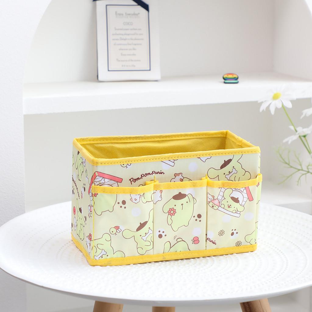 Hello Kitty Kuromi Pochacco Pattern Multi Pocket Foldable Desktop Storage Box For Bedroom And Office Organization