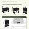 Foldable Outdoor Camping Wagon with Canopy and Table