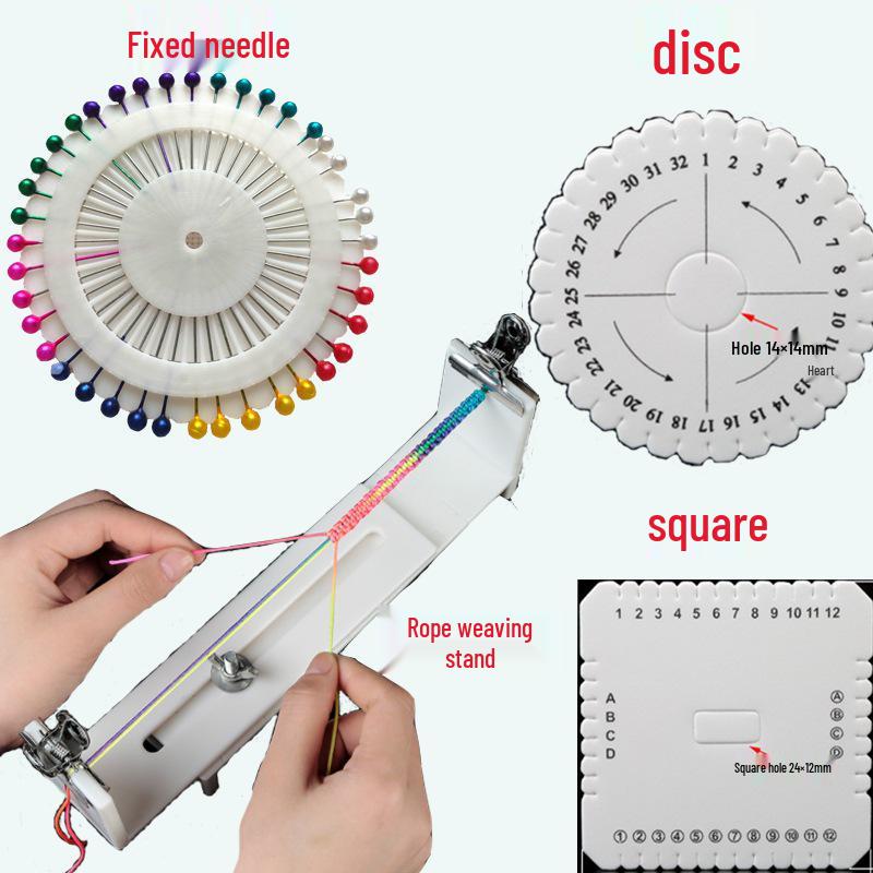 DIY Multifunctional Hand-Woven Rope Braiding Tool Set