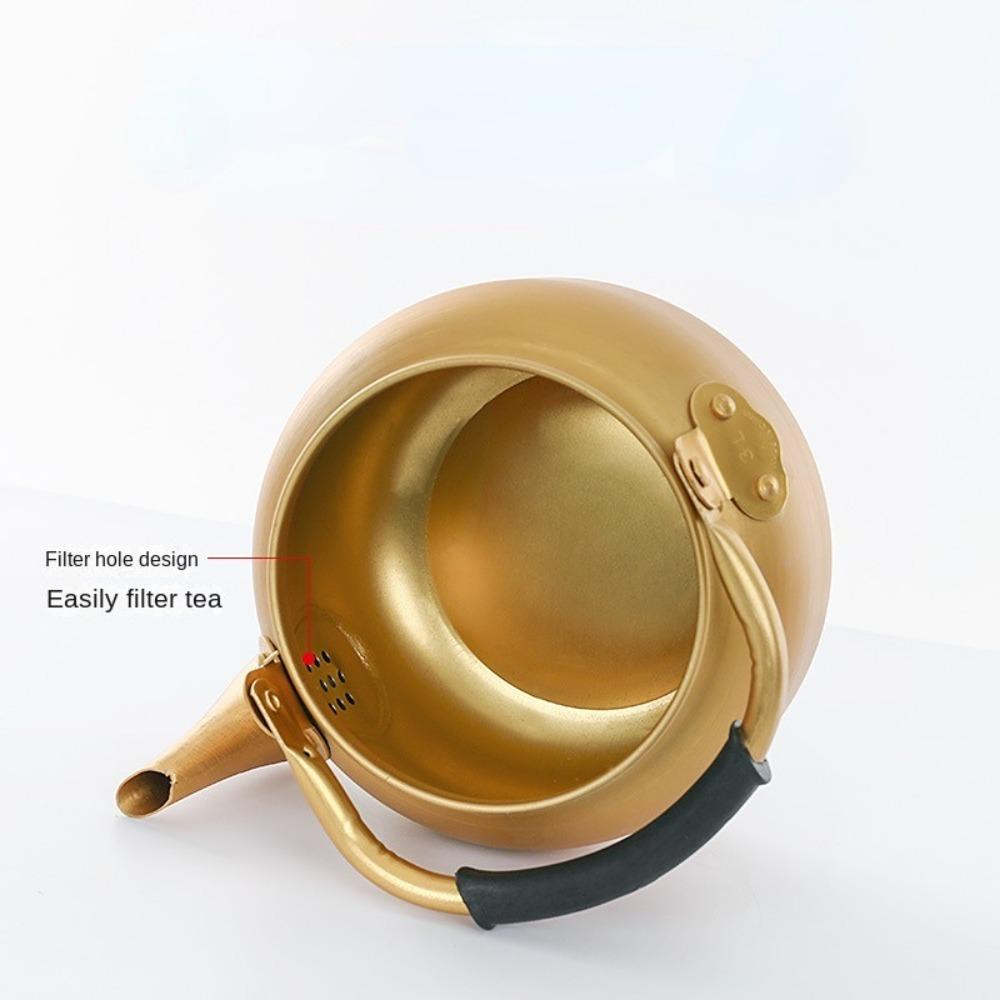 0.75-4л Уличный Бытовой Кухонный Аксессуар Кофейник Золотой Алюминиевый Портативный Чайник Чайник для Воды