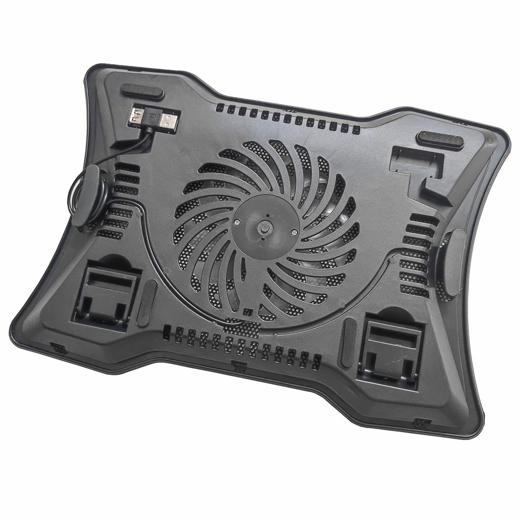 Портативный кулер для ноутбука Охлаждающая база для ноутбука Конструкция с одним вентилятором Низкий уровень шума Поддержка двух портов USB