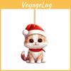 Cat Car Christmas Decor Acrylic Plane Hanging Ornament For Holiday Travel