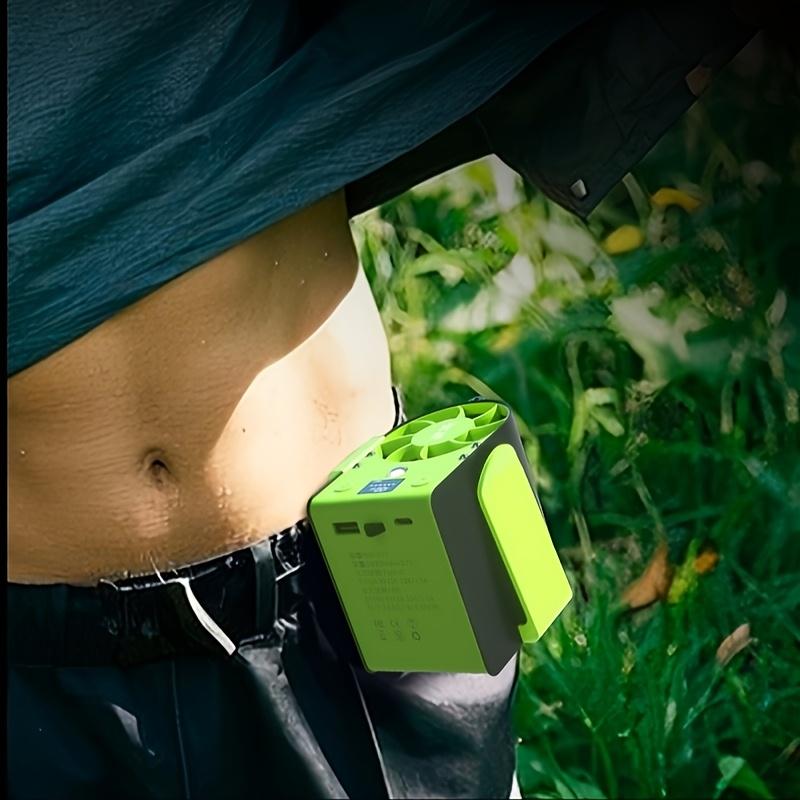 Portable Waist Fan,3 In 1 Multifunctional USB Rechargeable Hands Free Body Cooler with 15000mAh Battery,7Adjustable Speeds,Brushless Motor for Outdoor