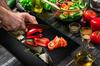 GLASS PLATE CUTTING BOARD 52x40 BLACK KITCHEN
