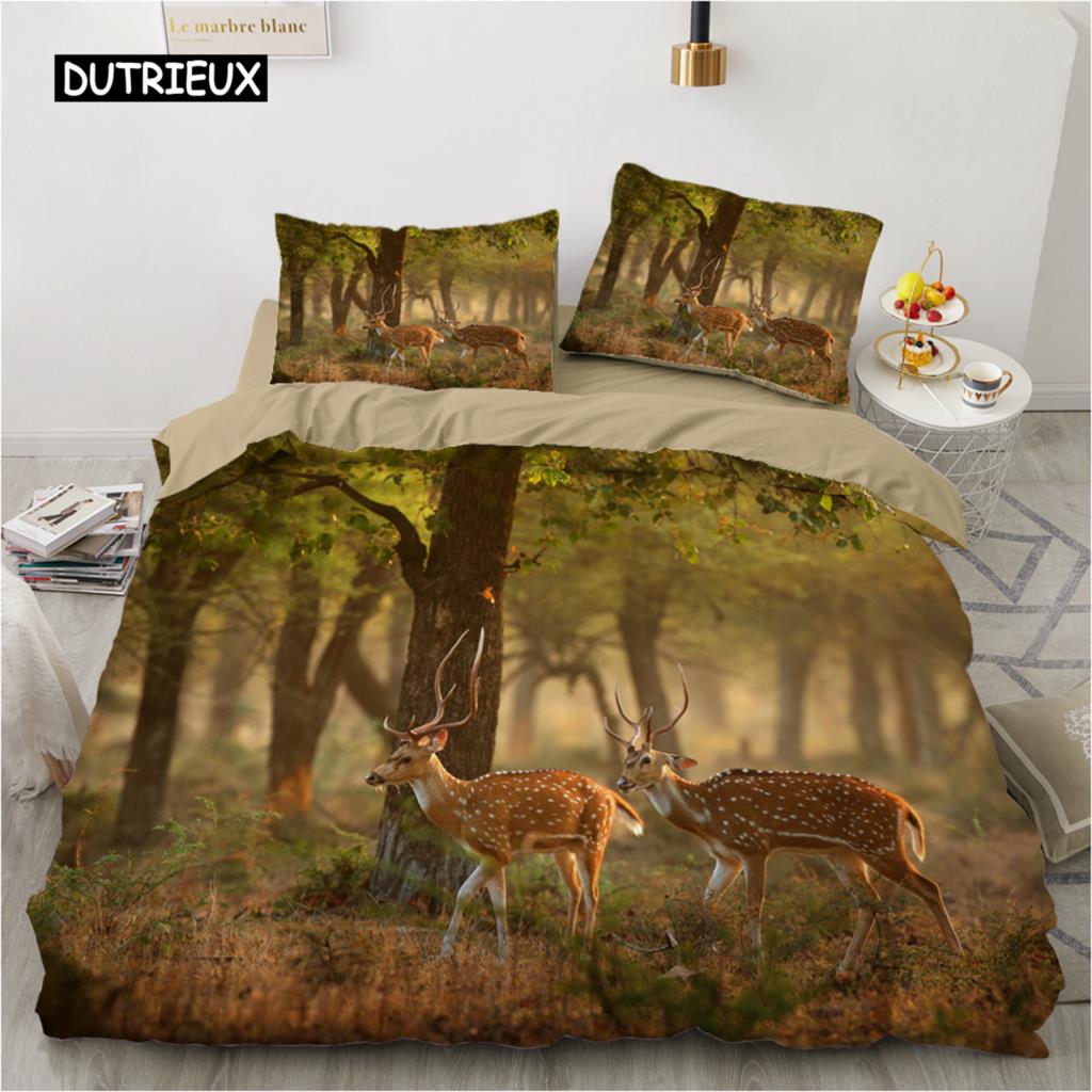 Роскошный комплект постельного белья с леопардовым принтом Queen King Double Duvet Cover Comfortable Quilt Cover Bed Set Animal Leopard Them Wild Animal