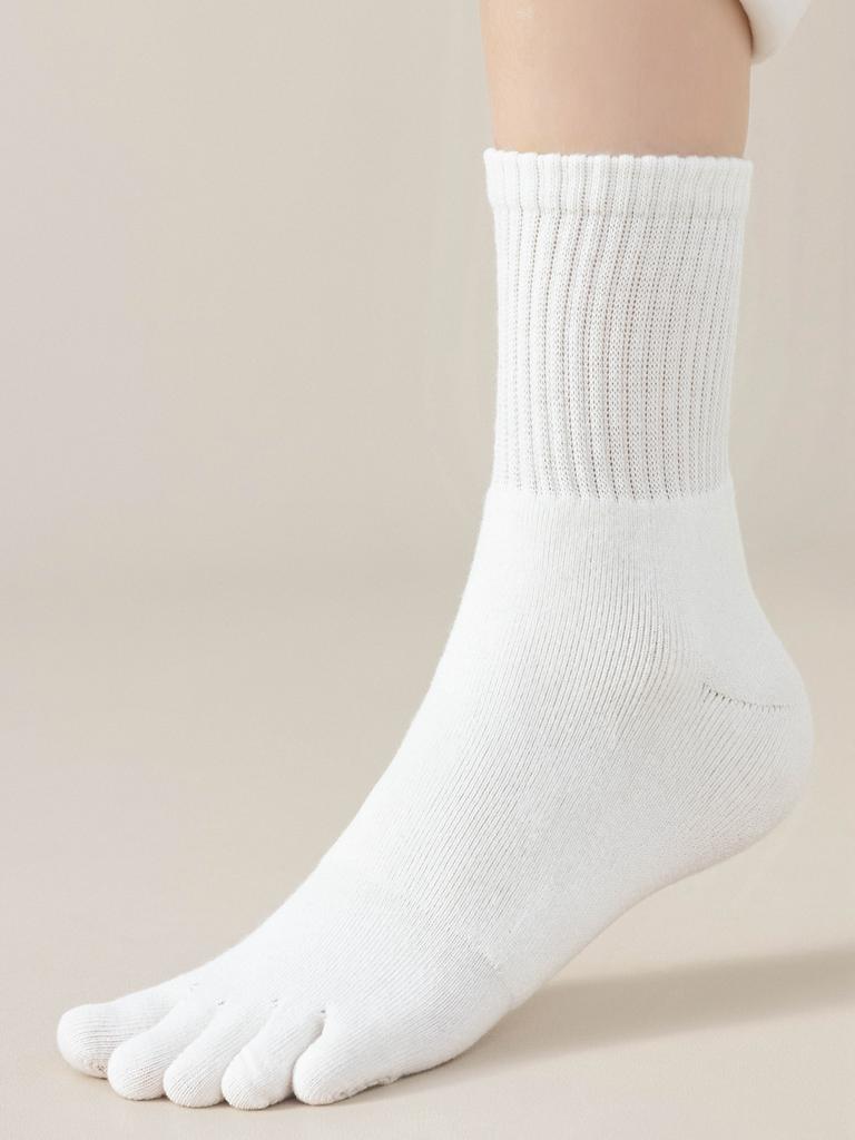 3 пары флисовых осенне-зимних носков с пальцами для женщин, толстые теплые носки с пятью пальцами, высококачественные хлопковые спортивные носки