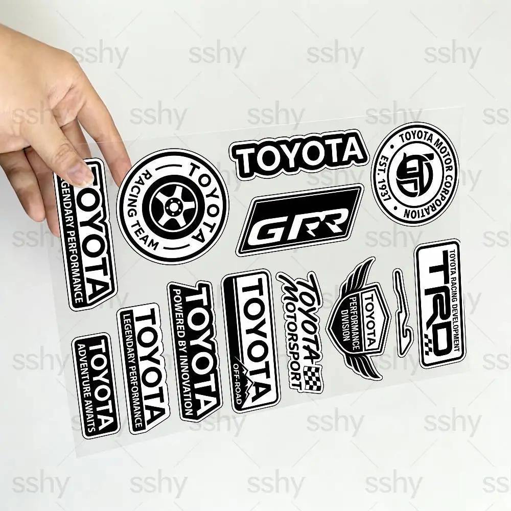 ДЛЯ TOYOTA TRO GR Светоотражающая Водонепроницаемая Наклейка Повышенной Видимости Наклейка для Скрытия Царапин Подходит для Автомобиля Мотоцикла Шлема Холодильника