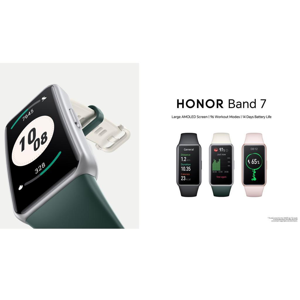 HONOR Band 7 1,47-дюймовый AMOLED-экран BT5.0 11 спортивных режимов Кислород в крови/Частота сердечных сокращений/Сон/Женский