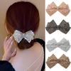 Full Diamond Hairpin Bow Hair Accessory Women High-End Hairpin Luxury Rhinestone Temperament Barrettes High-End Celebrity Style