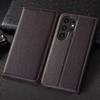 Оригинальный кожаный чехол-книжка Litchi для Samsung Galaxy S8 S9 S10 S10e S20 S21 S22 S23 S24 S25 FE Edge Plus Ultra Чехлы для телефона