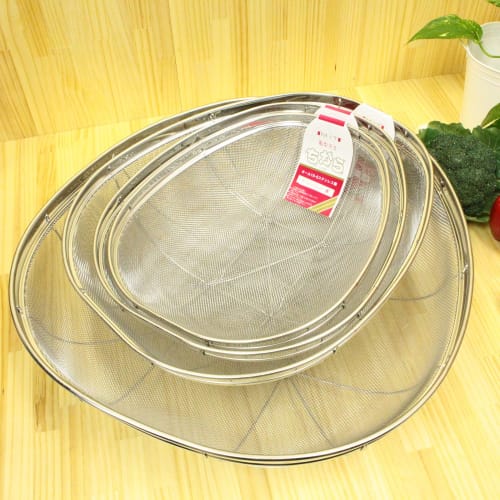 Large Turtle-shaped Strainer for 5 Sho (18-8 Stainless Steel)