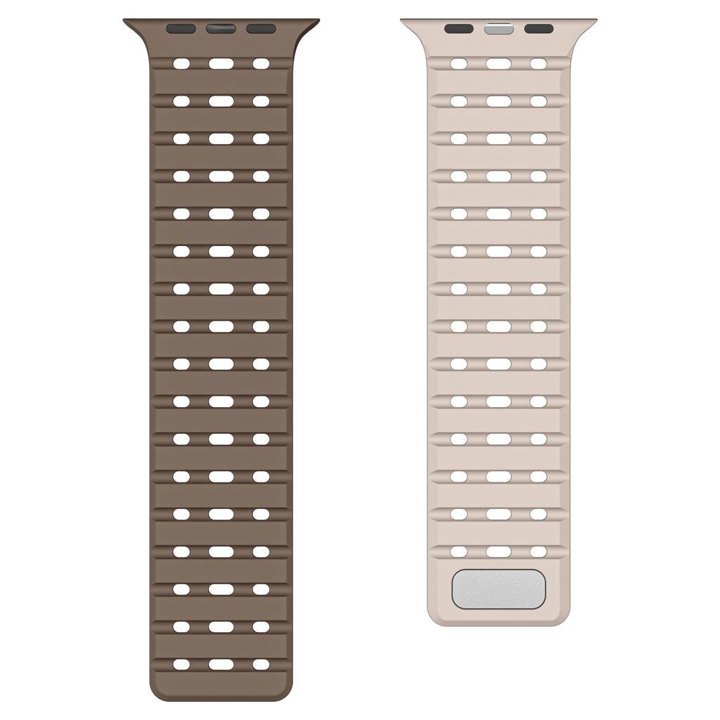 Магнитный ремешок для Apple Watch Ultra 2, 49 мм, 44 мм, 45 мм, 38 мм, 42 мм, 41 мм, силиконовый браслет, браслет iWatch Series 8, 7, 6, 5, 9 Se, 40 мм