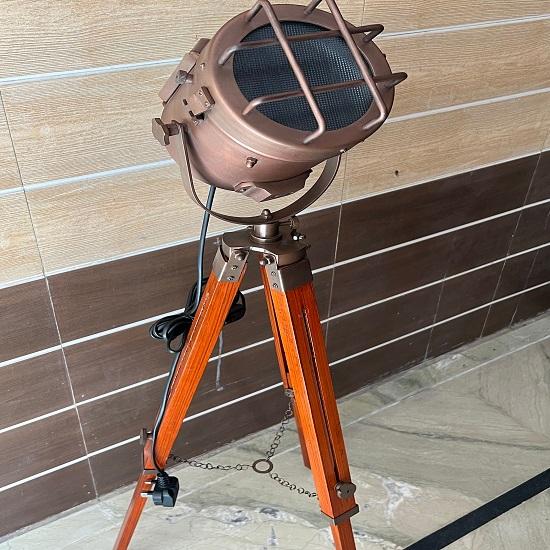 Прожектор с деревянной подставкой, винтажный домашний декор, подарок для всех, новый торшер в королевском стиле