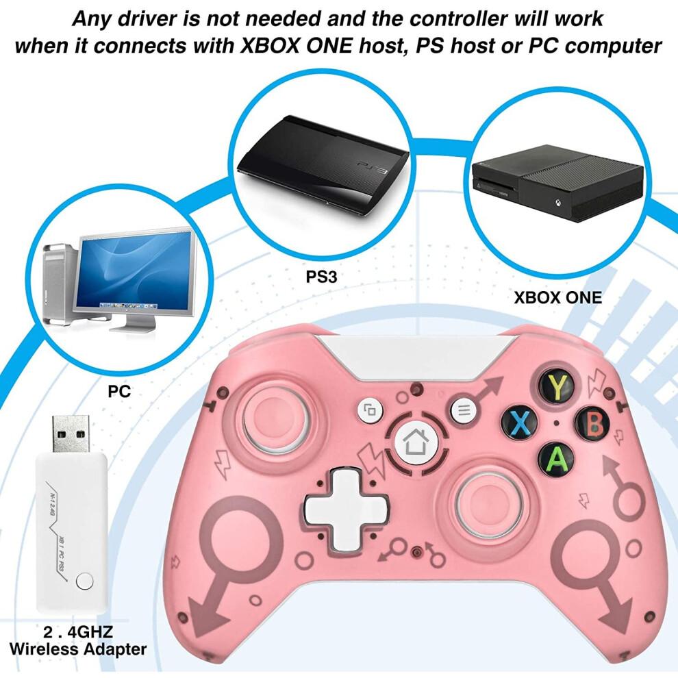 (розовый) Беспроводной контроллер Xbox One Совместим с ПК/Xbox Series X/PS3