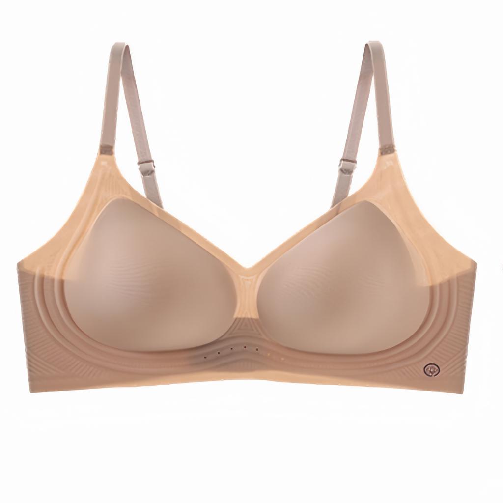 Camellia soufflé underwear women's foundation, seamless and breathable, beautiful back, small breasts gather, lift and cool, thin bra