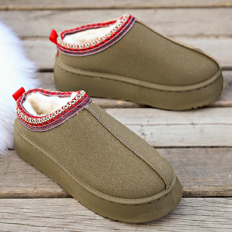 Водонепроницаемые зимние ботинки из искусственной замши для женщин, зимние туфли без застежек на плоской подошве из хлопка, женские короткие плюшевые туфли на платформе и щиколотке, Botas Mujer 43