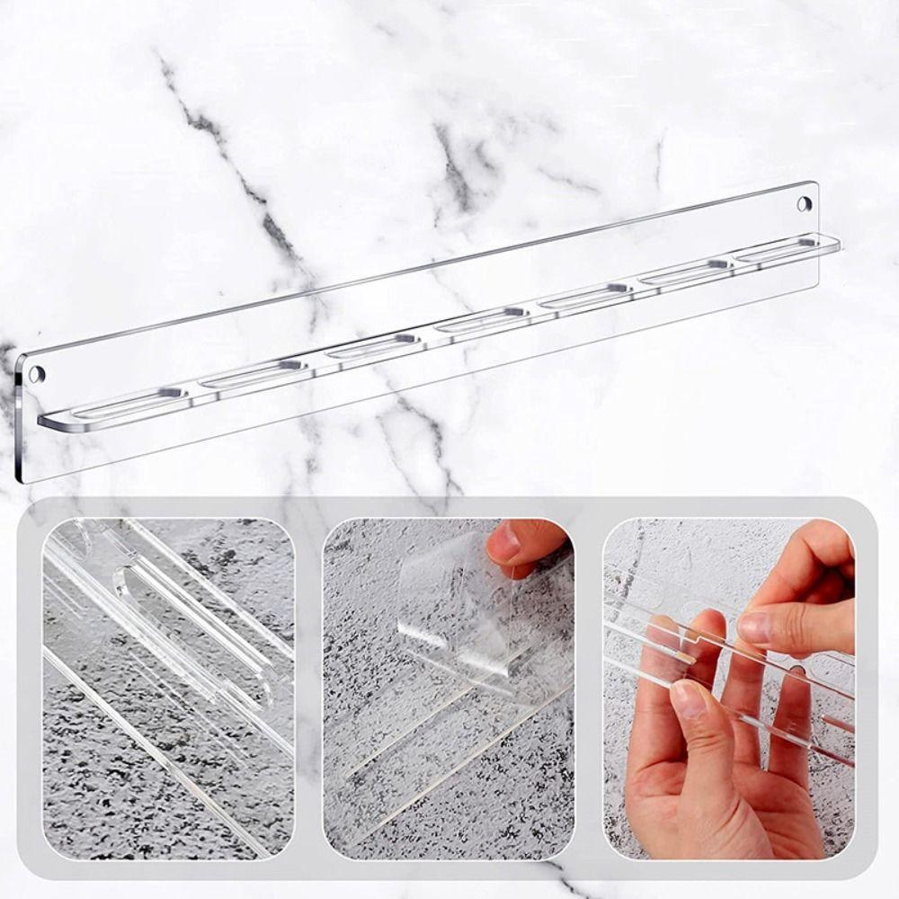 Modern 7 Holes Eyewear Display Rack Acrylic Wall Mounted Sunglasses Display Shelf Transparent Sunglasses Stand Home