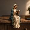 Фигурка Девы Марии Yousheng для книжной полки, Статуэтка Иисуса из смолы, Декоративная скульптура для дома и офиса, Подарок для книголюба