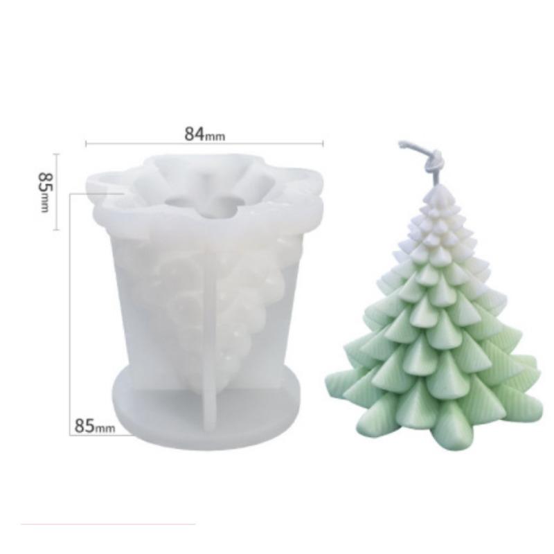 3D Рождественская елка, свеча, силиконовая форма, сделай сам, ароматерапия, гипсовое мыло, смола, форма для выпечки льда, сосна, домашний декор, праздничные подарки