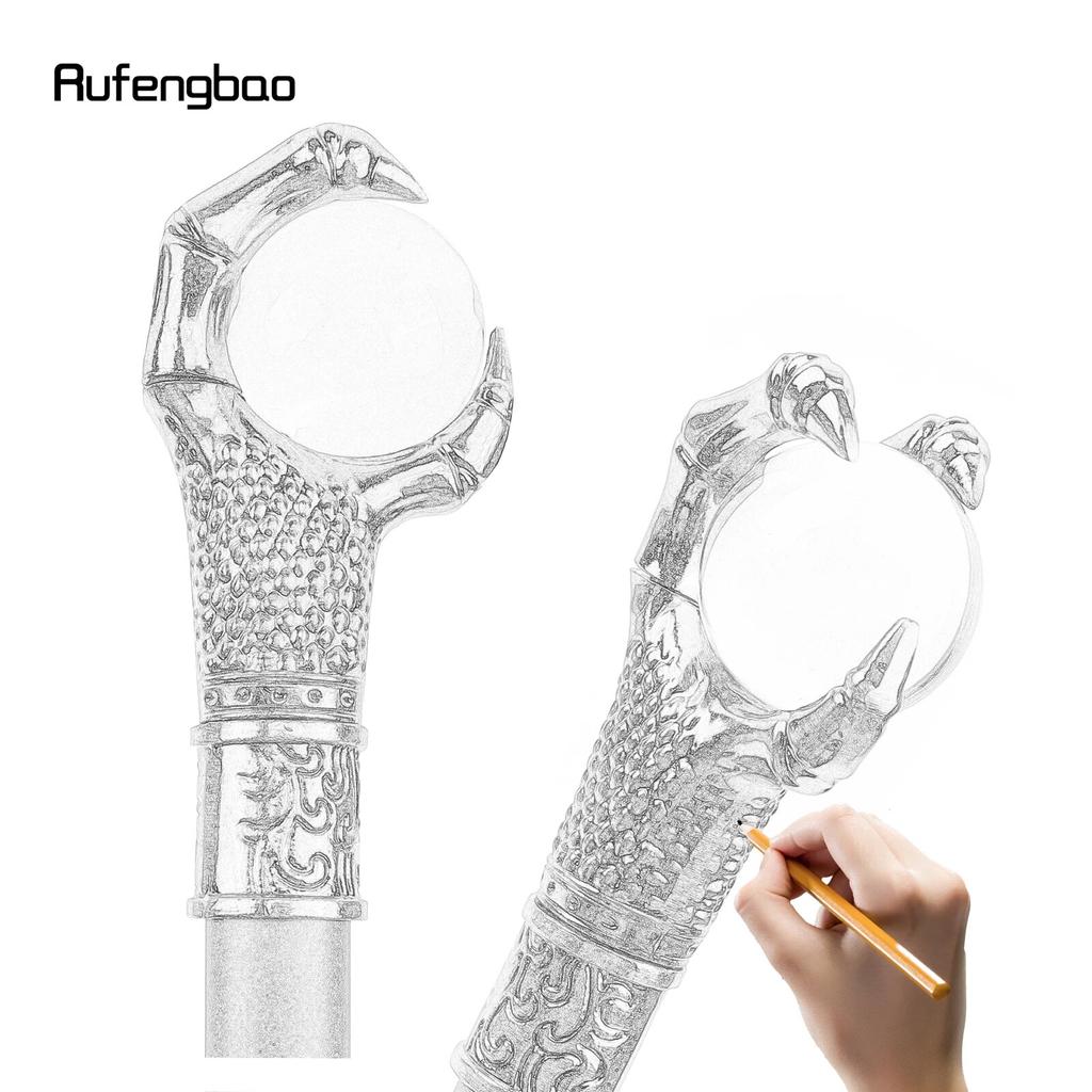 Коготь Дракона, синий стеклянный шар, Золотая трость, модная декоративная трость, ручка для трости для косплея, ручка Crosier 93 см