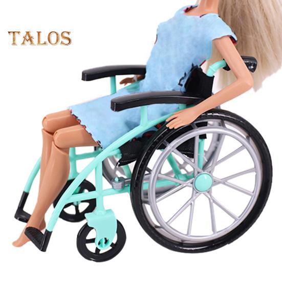 Мини-игрушка в виде инвалидной коляски для кукольного домика Миниатюрная модель с костылями Украшение дома DIY Поделки Песочный столик Аксессуары Игрушки для инвалидной коляски Мини-костыли