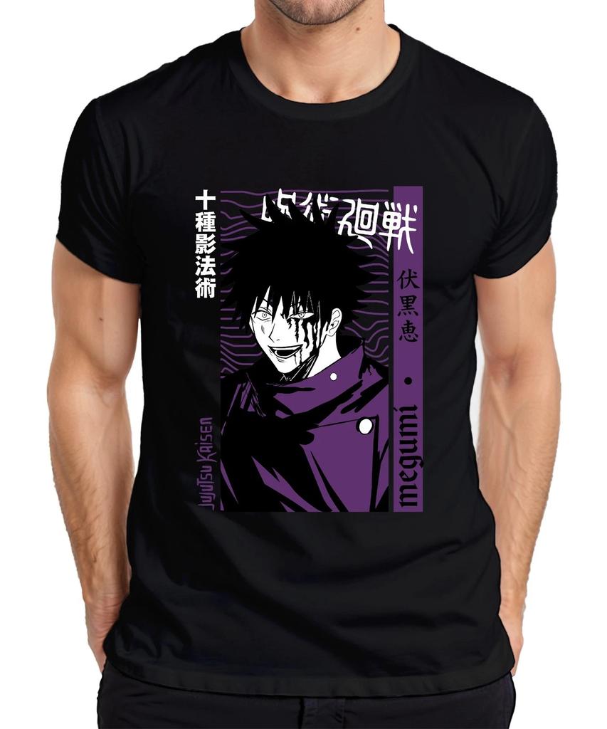 Jujutsu Kaisen Megumi Fushiguro Anime Manga düster lila blutig Herren T-Shirt