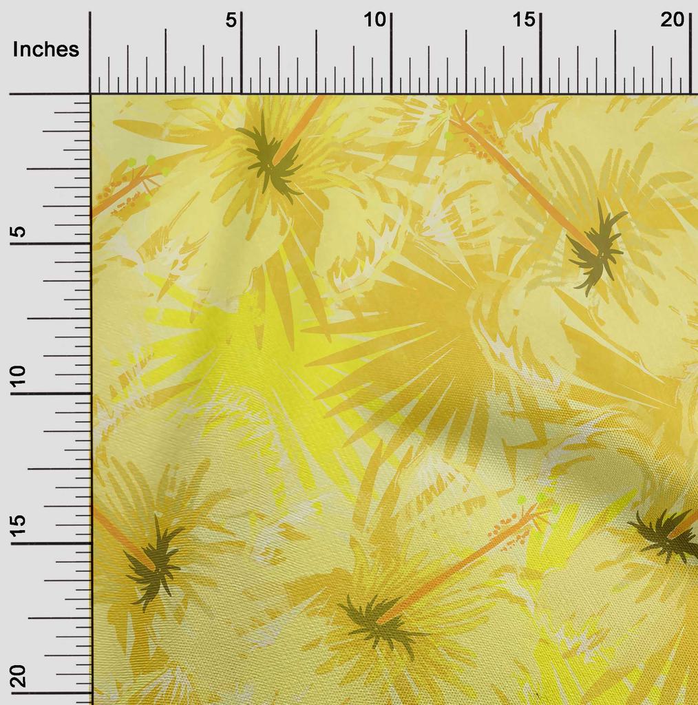 oneOone Хлопковая гибкая темно-бирюзово-зеленая ткань, тропические абстрактные листья, шитье, ремесленные проекты, принты на ткани в ярдах, 40 дюймов