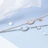925 Sterling Silver Moon Star Charm Bracelet Dainty Micro Cubic Zircon Pendant Bracelet For Women Gifts Jewelry S-B342