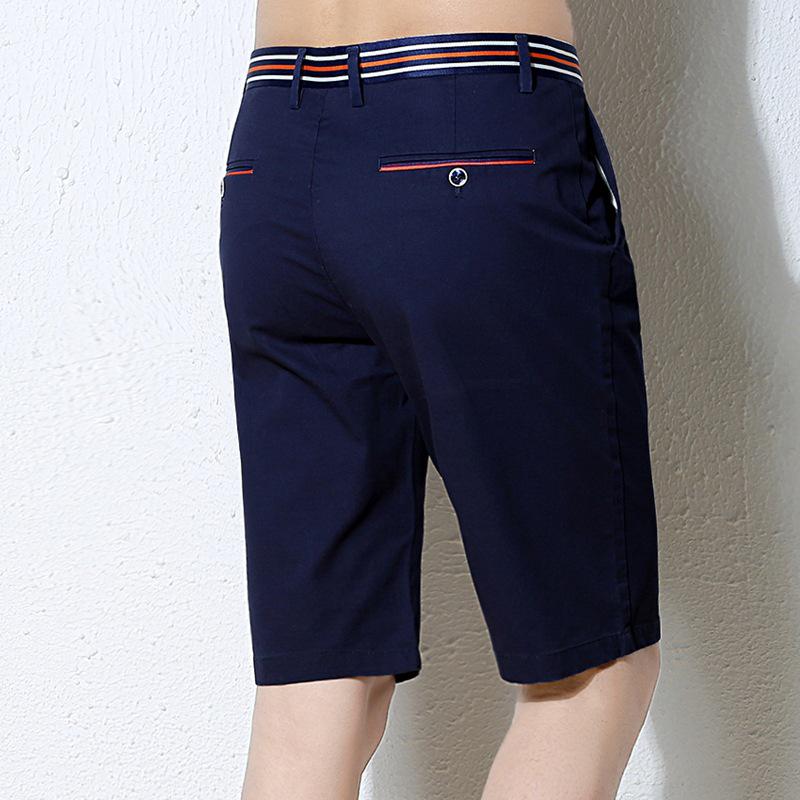 Men's Trendy Korean Style Mid-Length Pure Cotton Elastic Shorts - Casual Summer Beachwear