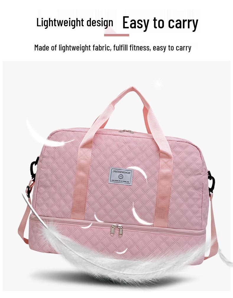 Women's Short Trip Travel Duffel Bag - Large Capacity, Wet/Dry Separation, Lightweight for Luggage or Yoga