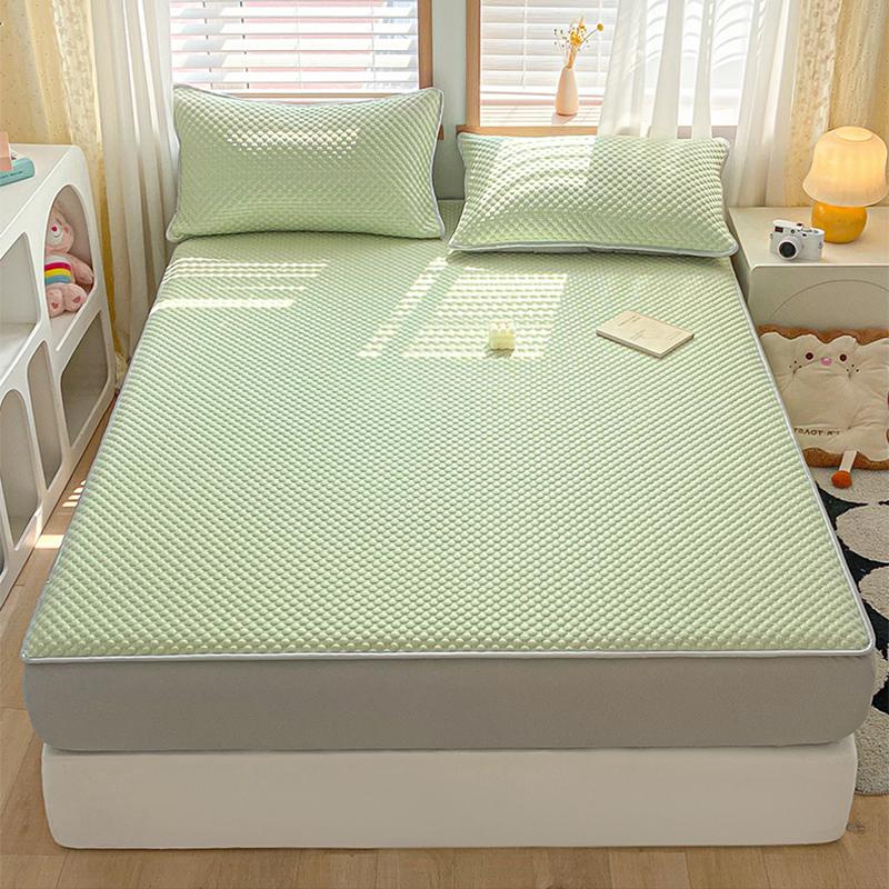 Прохладная на ощупь ледяная ткань матрас простыня для двуспальной кровати стеганый натяжной летний прохладный коврик мат резинка покрывала (нет наволочек)