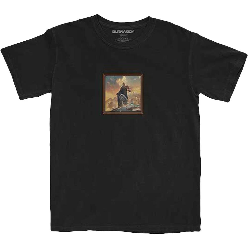 Men's Burna Boy Album Tracks (Back Print) Slim Fit T-shirt Small Black
