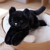Симуляция Реалистичная Плюшевая Игрушка Кот Домашнее Животное Мягкая Набитая Животное Милая Плюшевая Кукла Лежащая Смешной Котёнок с Длинными Лапами Подушка для Девочки Подарки
