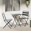 VidaXL Folding Bistro Set 3 Pieces Anthracite Steel 42010318