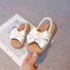 Baby Girls Summer Beach Shoes with Sweet Bowtie Kids Flat Sandals Butterfly-knot Elastic Band Soft Open Toes Fashion 2025 New