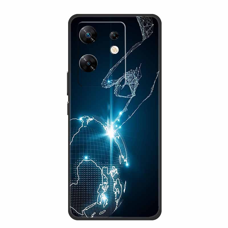 Для Infinix Note 30 VIP Чехол Coque Цветы Черный Силикон Мягкая Задняя Крышка Чехлы Для Infinix Note 30 Pro 30i Zero 30 Чехол для Телефона