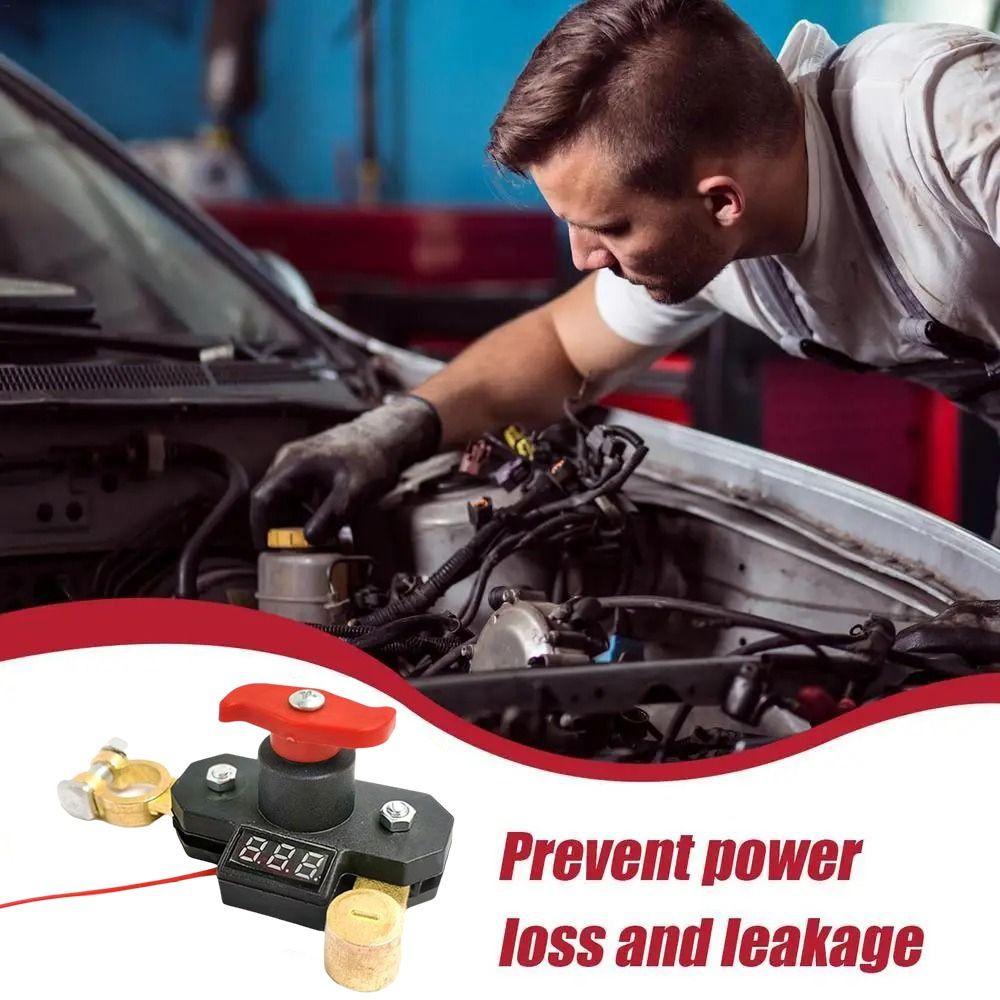 Digital Voltage Display Battery Safety Cut-off Switch Battery Power Switch Vehicle Electrical
